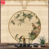 Nueva cortina de bambú china Zen de flores y pájaros, pantalla de elevación de persiana de fondo para sala de té, panel divisor, pintura colgante sin perforaciones, cortina decorativa