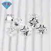 Huagang Gems Cuadrado Blanco Cristal Suelto Gema al por Mayor Blanco Princesa Cortada Anillo de Gema Natural Cara