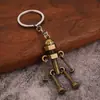 Atacado do Fabricante Robô Retrô Artesanal DIY Pingente Chaveiro Robô Móvel Homem Parafuso Móvel