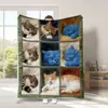 Manta retro de gato lindo más vendida en Amazon transfronterizo con estampado digital de imágenes de mascotas, cubierta de felpa