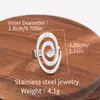 Anillos Abiertos de Acero Inoxidable Transfronterizos, Anillos Ajustables de Acero de Titanio que No se Desvanecen, Anillos Prensados en Aceite, Joyería de Mano al por Mayor