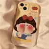 Descompressão Desenho Animado Menina Bonita Capa para Celular iPhone13 Apple 14promax 11 Melhor Amigo 12 Estéreo Apertar xr/x