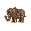 Maillard nuevo retro verde diamante elefante esmalte pintado pin broche rojo animal broche moda