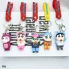 Periférico de Anime Llavero de Crayon Shin-Chan Colgante de Muñeco Pequeño Dibujo Animado Crayon Shin-Chan Goma Suave Estéreo Caja Ciega Muñeco