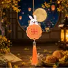 Nuevo Conejo del Festival de Medio Otoño Chino Colgante de Madera Lindo Estilo Nacional Recuerdo Conmemorativo del Festival de Medio Otoño Colgante de Borla del Festival de Medio Otoño