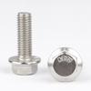 Perno de brida hexagonal exterior de acero inoxidable 304 con almohadilla, patrón de diente de flor, tornillo antideslizante, cabeza grande M5M6M8M10M12