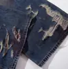 Calça Jeans Masculina Jiayiku 2025 Outono Estilo Deserto Americano High Street Ro Estilo Jeans Rasgado Pesado Comprimento Total
