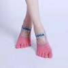 Calcetines de barco antideslizantes para yoga profesionales para deportes de primavera y verano absorbentes de sudor calcetines de piso calcetines para danza interior pilates calcetines de cinco dedos