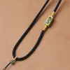 Cuerda para Colgante de Oro de Jade Colgante de Jade Cuerda de Collar Negra Cuerda Tejida a Mano Cuerda para Colgar Colgante Ping'an Kou Colgante para Colgar en el Cuello Hombres Mujeres