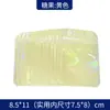 Saco de Embalagem Colorido para Pó Puff, Saco Ziplock de Plástico Fosco para Joias, Saco Ziplock Rosa Verde, Saco de Plástico Translúcido com Cantos Arredondados