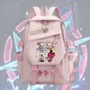 Mochila Periférica de Anime Demonio de Transmisión Hell Inn Alastor para Estudiantes Hombres y Mujeres, Mochila de Doble Hombro 2D