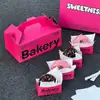 Cajas de Empaque para Soufflés Famosas en Internet, Cajas para Llevar para Productos Horneados, Donas, Postres, Pasteles de Estilo Occidental, Pasteles Pequeños y Cajas para Transportar al por Mayor
