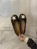 Zapatos planos Mary Jane de estilo coreano con lazo dulce sin cordones para mujer, novedad de otoño 2026, zapatos de vestir planos y bajos elegantes
