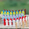 Vallas de madera para paisajes en miniatura, vallas pequeñas, decoraciones de paisajismo con suculentas y musgo, accesorios de jardinería DIY