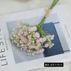 Ramo de 3 Piezas de Flores Artificiales de Aliento de Bebé de Tacto Suave, Adecuado para Año Nuevo, Decoración de Escritorio para el Hogar y Arreglos de Boda