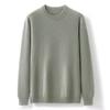 Suéter de cachemira de montaña 100% para hombre, jersey holgado de cuello redondo de color sólido grueso, suéter de punto cálido, camisa de manga larga