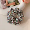 Elástico de Pelúcia Estilo Primavera Verde, Novo Cordão Doce Estilo Fada para Mulheres, Acessório de Cabelo Infantil Simples e Versátil