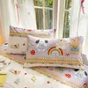 Funda de almohada de algodón puro, pieza individual, paquete doble de algodón puro, funda de almohada estampada para cuatro estaciones, 48 cm x 74 cm, funda interior para núcleo de almohada, pieza individual