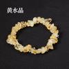 Pulsera de mujer de piedra mineral en bruto de cristal natural, pulsera de grava irregular de cristal rosa con cuerda elástica, joyería de regalo