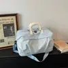 Bolsa de viagem leve estilo preguiçoso, adequada para passeios, com alça retrátil, expansível e com compartimento separado para itens molhados e secos, ideal como bolsa de maternidade ou mala de viagem.
