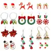Brincos de Natal Laço Sino Liga Árvore de Natal Papai Noel Conjunto Combinado Brincos de Natal