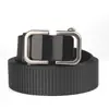 Cinturón automático para hombre de cuero con hebilla de aleación sin dientes, cinturón tejido de nailon, cinturón de lona táctico casual para exteriores