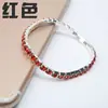 Nuevo artículo popular de eBay, joyería popular europea y americana, full diamond, multicolor, fila única, elástico, pulsera para mujer, joyería al por mayor