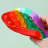 Juguete Sensorial Push Pop Bubble Fidget Paquete de Juguetes para Alivio del Estrés para Niños Adultos Herramientas Arcoíris Anti-Ansiedad Juguetes para Alivio del Estrés de Oficina