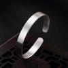 Pulseira Simples de Prata S999 Banhada para Menina Estilo Coreano Temperamento Prata Pulseira de Joalheria Masculina Pulseira Gravada Presente para Casal