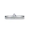 Anillo de Plata de Ley S925 Estilo Nuevo Pequeño Diamante Único Circonita Anillo Femenino Diseño de Nicho Simple Estilo Frío Anillo para el Dedo Índice