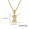 Nuevo colgante de letra inglesa con circonita incrustada, collar de moda, joyería de diseño de nicho ins europeo y americano, venta al por mayor