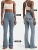 Pantalones de Yoga para Mujer, Pantalones Acampanados de Cintura Súper Alta, Pantalones de Fitness Levanta Glúteos, Leggings Deportivos Transpirables de Secado Rápido con Sensación de Piel Desnuda 30"