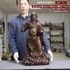 Soporte de cobre completo cuchillo adornos de Guan Gong Tuobao Guan Gong Guan Erye porche del hogar tienda decoraciones grandes estatua de Guan Di