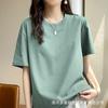 Camiseta de algodón de manga corta para mujer, verano, estilo coreano, suelta, de algodón, adelgazante, casual, top para hombre, talla grande, mismo estilo para hombre y mujer