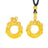 Loja de Ouro Puzuo Mesmo Estilo Ouro Areia Acessórios DIY Dragão Auspicioso Fivela de Segurança Pingente Colar Signo do Zodíaco Dragão