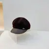Boina de Lana para Mujer, Nuevo Estilo Otoño e Invierno, Gorra Newsboy Versátil con Letra de Pedrería, Sombrero Octagonal, Gorra Newsboy de Alta Gama de Moda