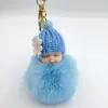 Llavero de Muñeca Durmiente Linda de Imitación de Piel de Conejo Rex Hecha por el Fabricante Colgante de Bola de Pelo para Bolso de Bebé Niña Durmiente Linda Regalo