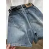 Shorts de Mezclilla Rasgados Verano 2026 Nuevo Estilo Ropa de Verano Estilo Delgado para Chicas de Tallas Grandes Ropa Exterior Casual de Moda Pantalones de Cinco Puntos