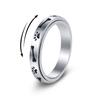 Amazon Xiyin Joias da Moda Europeia e Americana Aço Inoxidável 304 4mm de Largura Anel Giratório para Alívio de Estresse