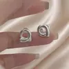 Brincos de Círculo Emendado Mais Vendidos Transfronteiriços, Modernos e Versáteis, Brincos Femininos que Não Desbotam, Brincos, Atacado de Brincos de Aço Titânio Dongguan