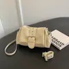 Bolso de axila relajado y elegante, nueva colección otoño 2026, bolso de hombro chic, bolso pequeño cuadrado exquisito y moderno cruzado y de mano