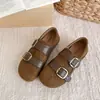 Zapatos Bajos Individuales Retro de Gamuza Francesa para Mujer Otoño 2026 Nuevos Planos de Doble Uso Suela Suave Punta Redonda Mary Janes Birkenstocks