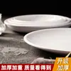 Plato de Melamina Imitación Porcelana Plástico Plato Redondo Restaurante Comercial Hotel Hotel Blanco Autoservicio Plato Redondo de Hueso