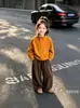 Conjunto de otoño para niña 2026 nuevo elegante estilo coreano casual pantalones anchos y sudadera conjunto de dos piezas