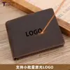 Cartera de Piel Genuina para Hombre, Cartera Corta Antirrobo RFID de Moda, Piel de Vaca de Primera Capa, Regalo de Negocios, Suministro de Amazon