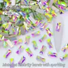 2*4mm Retangular Manicure Colorido Fundo Plano Formato Especial Decoração de Manicure Material para Unha Usável Diamante de Manicure Xiaohongshu