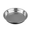 Plato Grueso de Acero Inoxidable 304 para Pastel Hogareño Piel Fría Gong Gong Gong Fondo Plano Redondo Plato para Pastel de Arroz al Vapor Plato de Comedor Venta al por Mayor