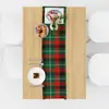 Bandera de Mesa Navideña Nueva Transfronteriza Lino Creativa Impresa Muñeco de Nieve Anciano Mantel Individual Ambiente Decoraciones de Mesa Navideñas