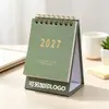 Calendário de Mesa Pequeno Transfronteiriço 2027 Planejador Bloco de Notas de Mesa Série de Cores Morandi Bloco de Mensagens Simples Em Estoque Personalização