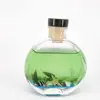 Tapón de polímero botella de aromaterapia sin fuego botella de vidrio de aromaterapia 100ml botella de aromaterapia oblata botella de volatilización de ratán botella transparente